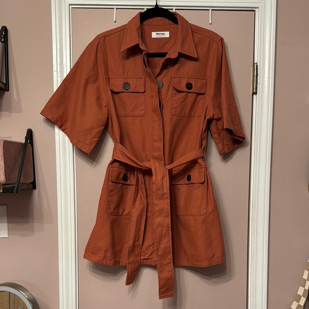 Showpo Mini Belted Shirt Dress